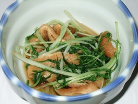 水菜と油揚げの煮浸し風❤ 炒めもの