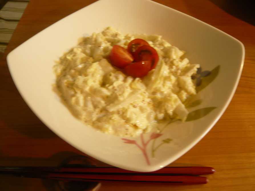 簡単☆白菜と山芋のねばとろサラダ☆の画像
