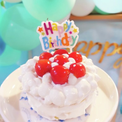 バースデーケーキ★２歳の写真