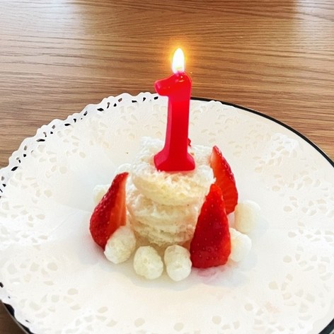 1歳誕生日ケーキ（乳製品アレルギー向け）
