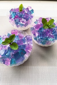紫陽花ムースゼリー☆  夏にキラキラ