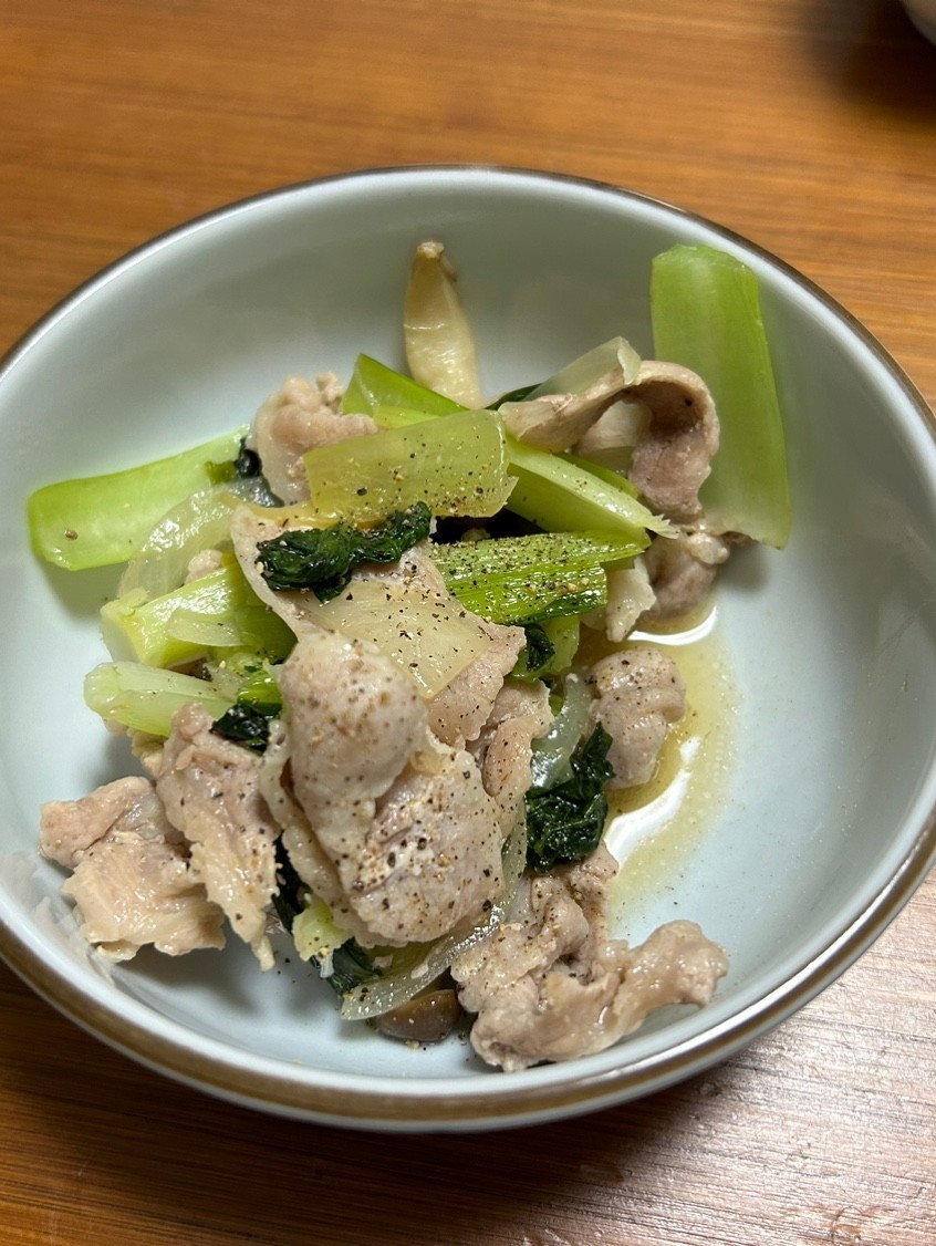 豚肉と小松菜の炒め物の画像