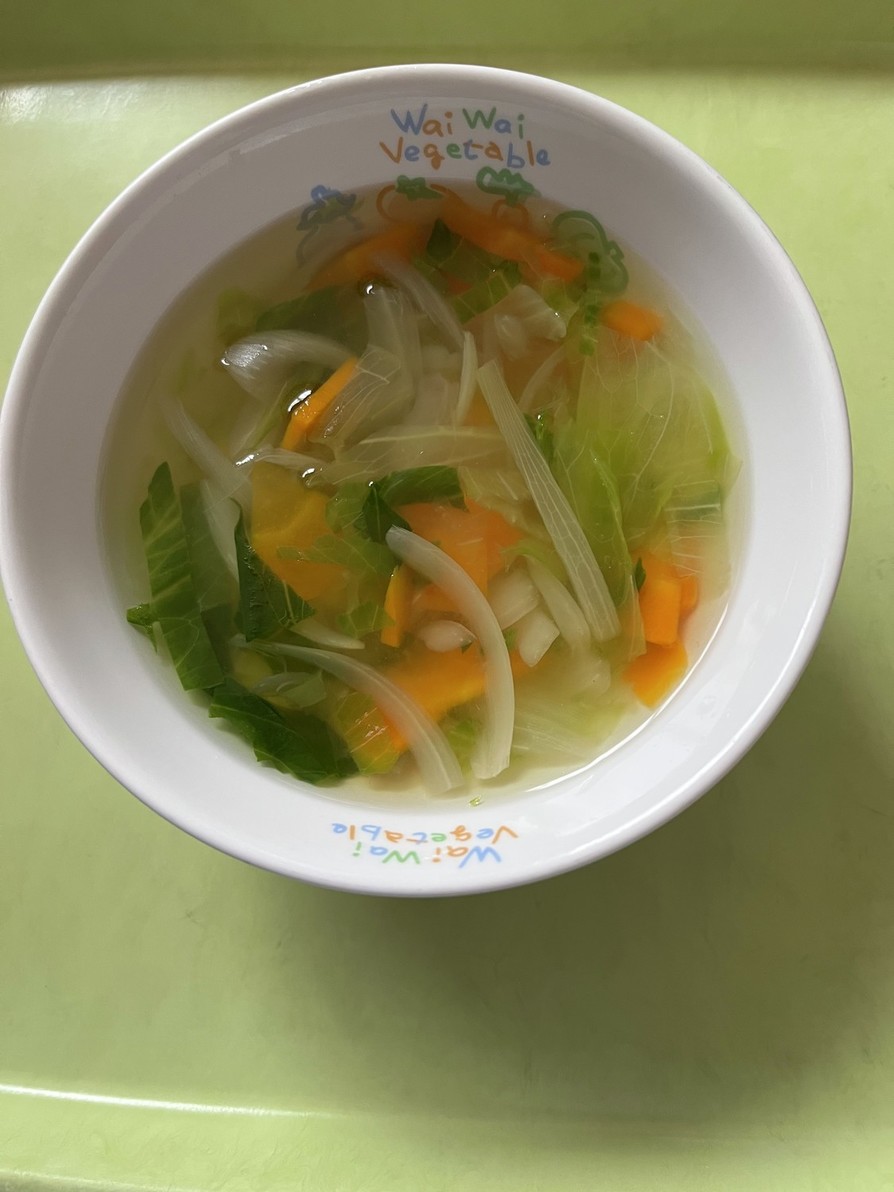 【保育園給食】レタスのスープの画像