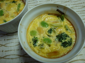 豆・豆・豆のキッシュ風 ふきのとう入り