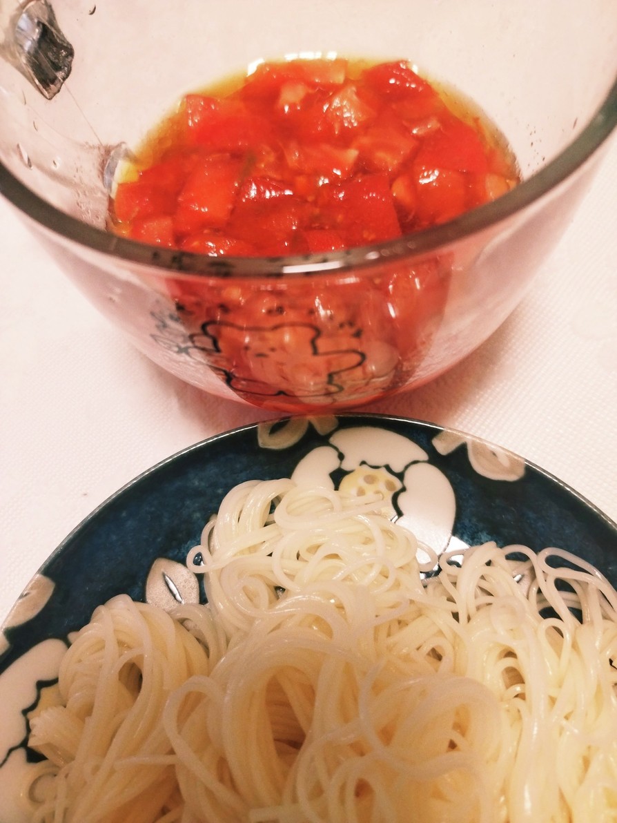 変わり麺つゆ★トマト中華風の画像