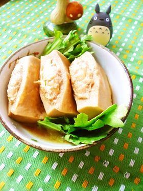 息子も大好き♡高野豆腐の肉詰め