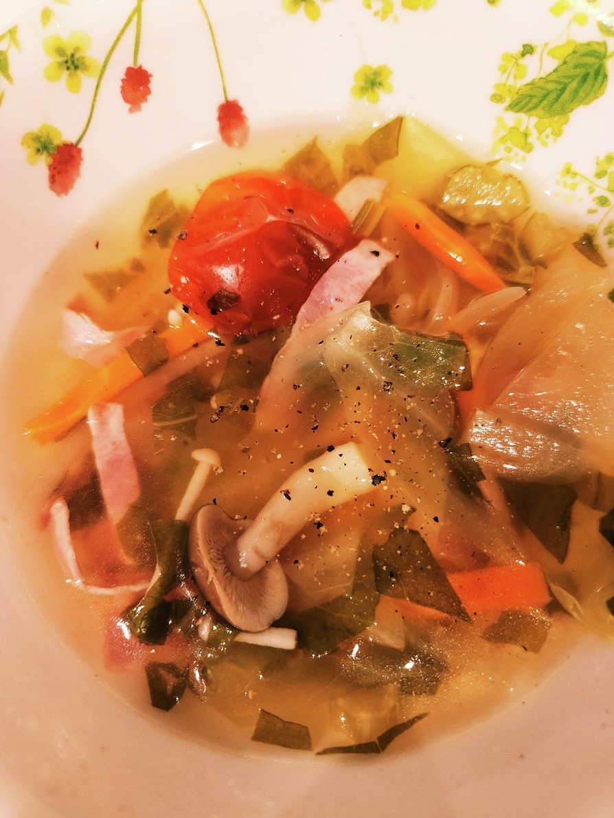 楽チン！冷凍野菜のコンソメスープの画像