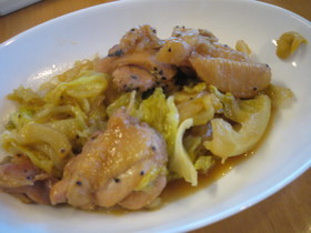 鶏肉と春野菜の煮物