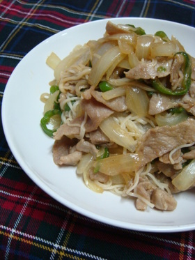 我が家のそうめんチャンプルー☆中華味