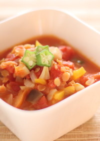 【健康】レンズ豆と夏野菜のスープ