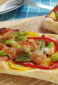 夏野菜たっぷり♡カレーソースのピザ パイ