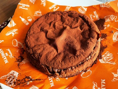 簡単チョコレートベイクドチーズケーキの写真