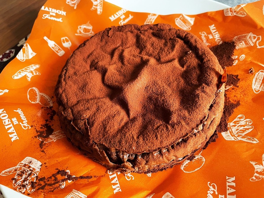 簡単チョコレートベイクドチーズケーキの画像