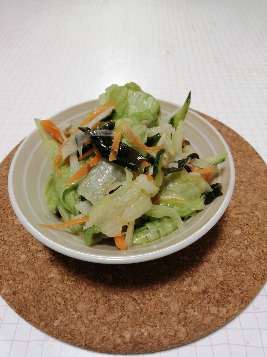 新生姜＋ツナで作るレタスが主役のサラダの画像