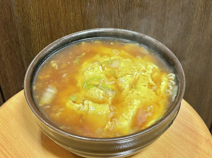 サリ麺で白菜入り天津麺の画像