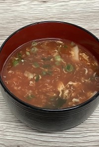 トマトきのこ玉子スープ