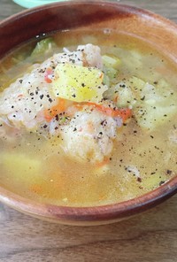鶏手羽と夏野菜のスープ