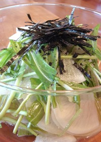 簡単☆大根と水菜のわさびポン酢サラダ