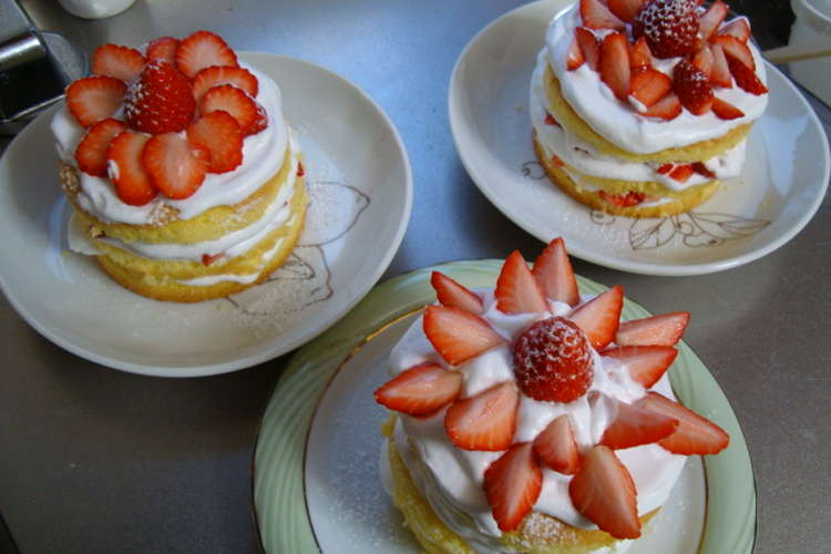 お一人様ショートケーキ レシピ 作り方 By ちはる奥様 クックパッド 簡単おいしいみんなのレシピが350万品