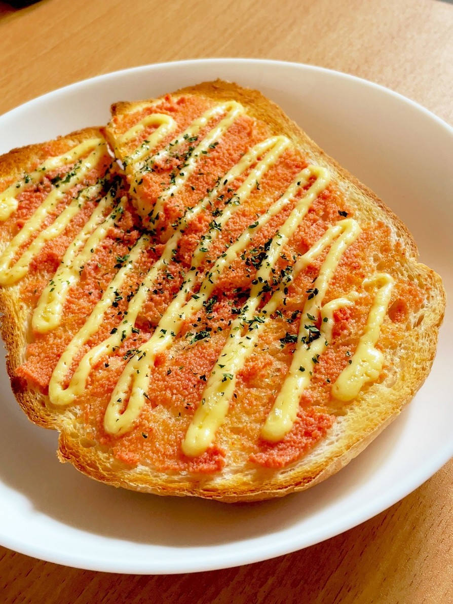 食パンアレンジ☆シンプル明太子トーストの画像