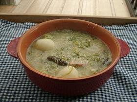 小カブとハムの豆乳チャウダー