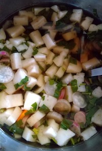 夏野菜と白はんぺんの和風スープ