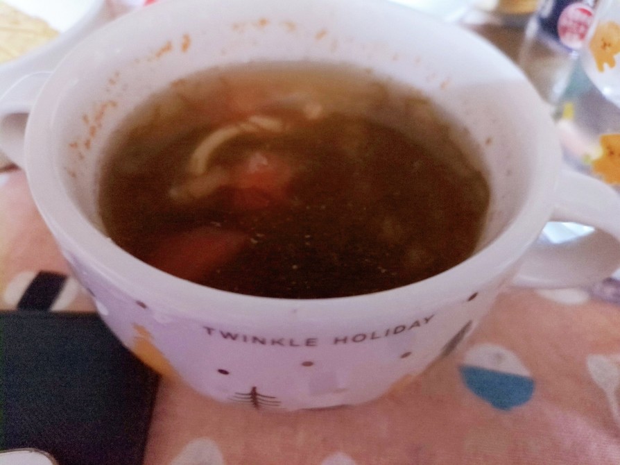 もずくとトマトのスープの画像