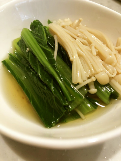 小松菜とえのきの煮浸しの写真