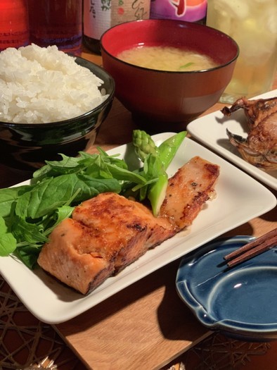 鮭ムニエル&鯵の塩焼き定食✨の写真