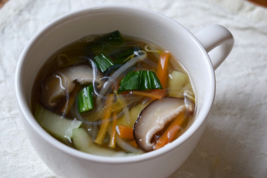 【給食】春雨スープの画像