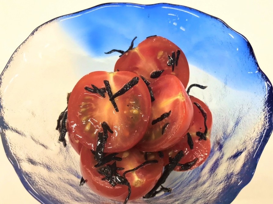 トマトと塩ふきひじきのごま油和えの画像