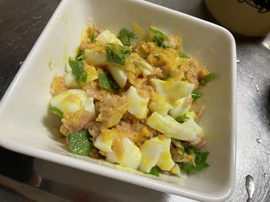 【タンパク質】卵とツナの紫蘇サラダの写真