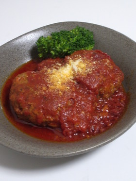 トマト缶で煮込みハンバーグ~♪♪