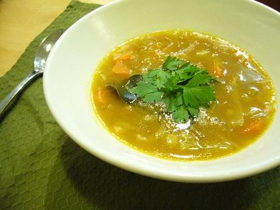 カレー風味の野菜スープWITH RICEの写真