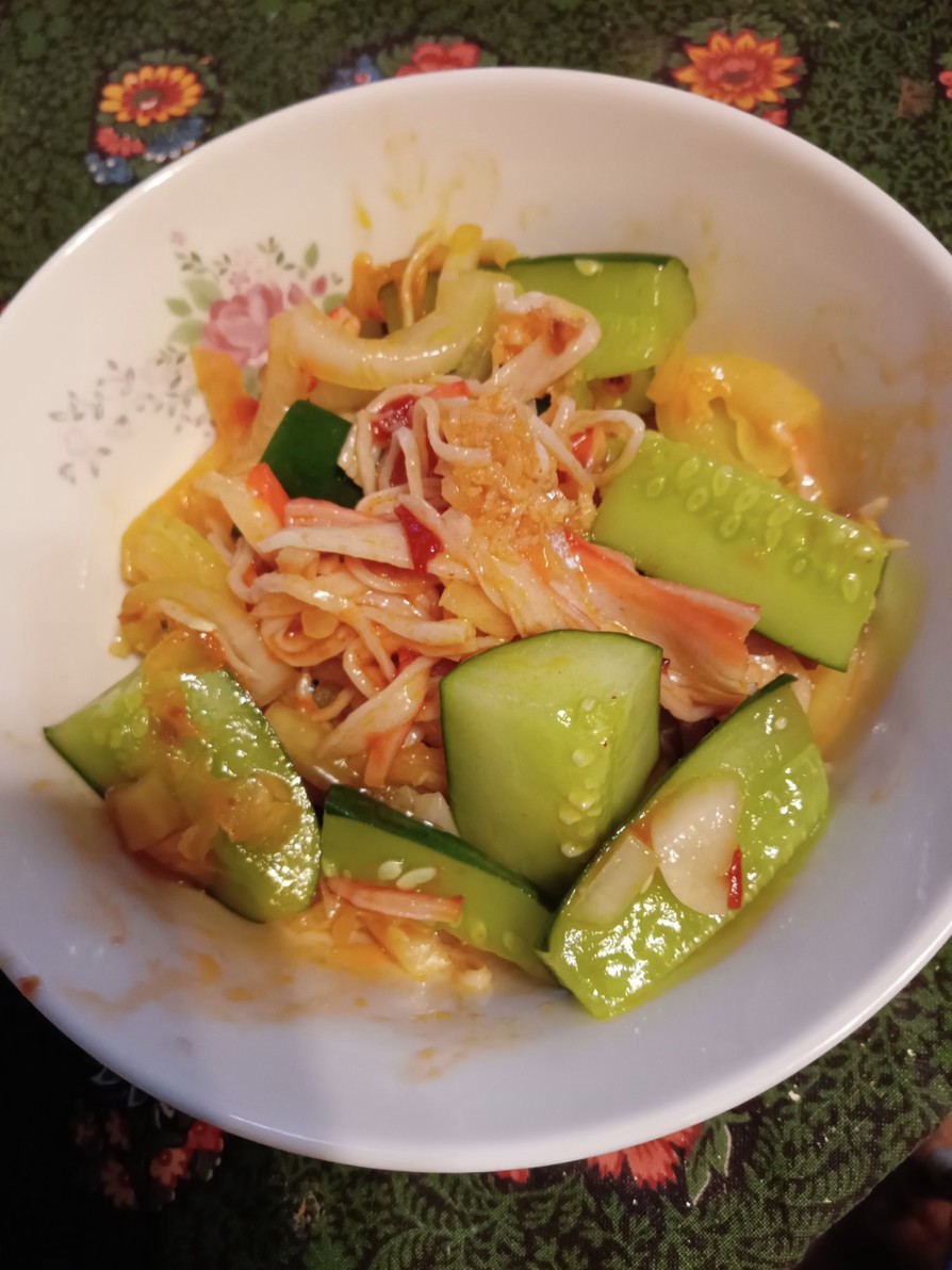 胡瓜とカニカマの中華風サラダの画像