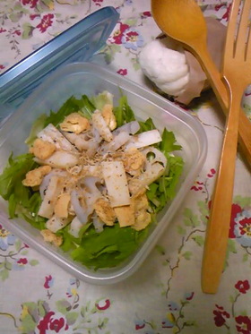 *蓮根と長芋の食感を楽しむサラダ*
