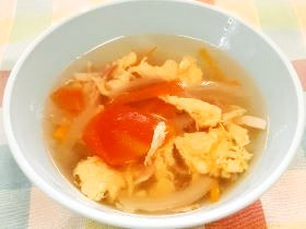 【保育所給食】トマトと卵のスープの画像
