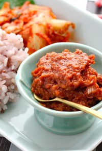 自家製サムジャン（韓国調味料）のサムパプ