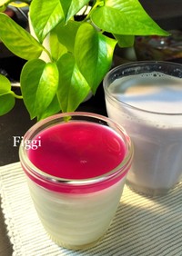 60*冷たい酒粕紫蘇ジュースと*豆乳飲料