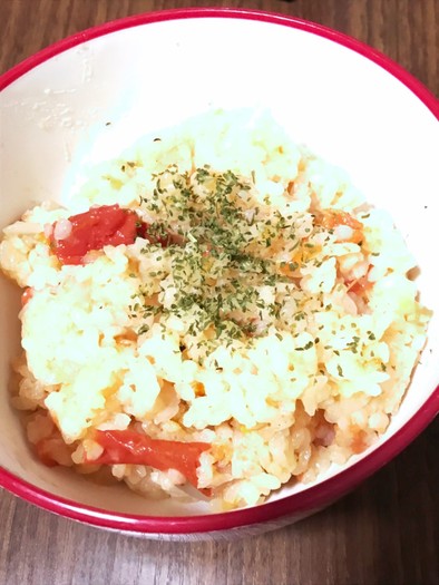 平野レミトマトと玉ねぎの炊き込みリゾットの写真