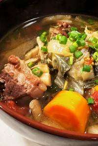 簡単圧力鍋☆豚軟骨の野菜スープ