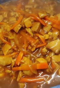 生姜香るマグロカレーのあんかけ豆腐