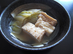 母の味 白菜と厚揚げの煮物