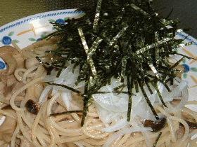 きのこと鶏肉の和風スパゲティ