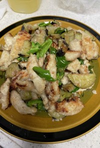 鶏胸肉と野菜の塩麹炒め