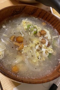ゼンブヌードル　ソイミート　茹で汁スープ