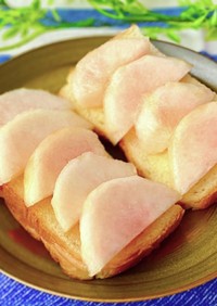 簡単☆桃のバタートースト