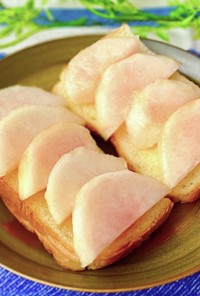 簡単☆桃のバタートースト