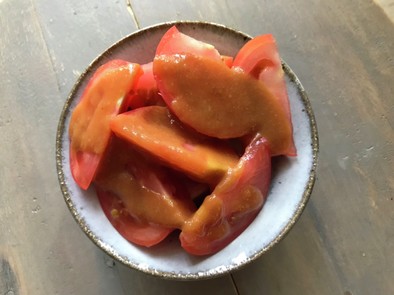 トマトの酢味噌和えの写真