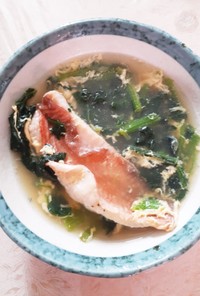 簡単★白身魚とほうれん草のかき玉スープ